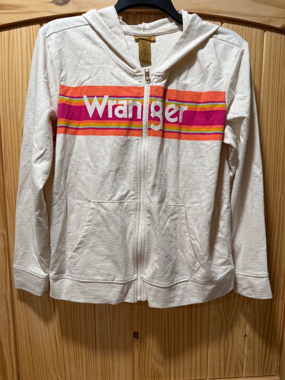 Wrangler zip up crop long sleeve pockets hoodie NWOT